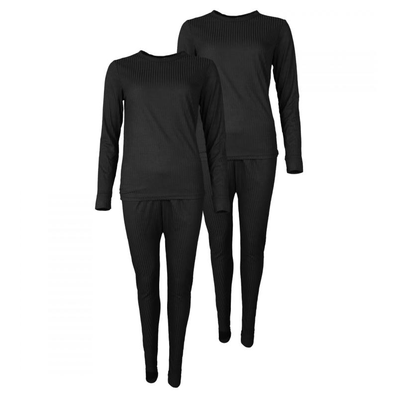 Accezzi Skiundertøj til Dame i Sort - Plus Size Pakke