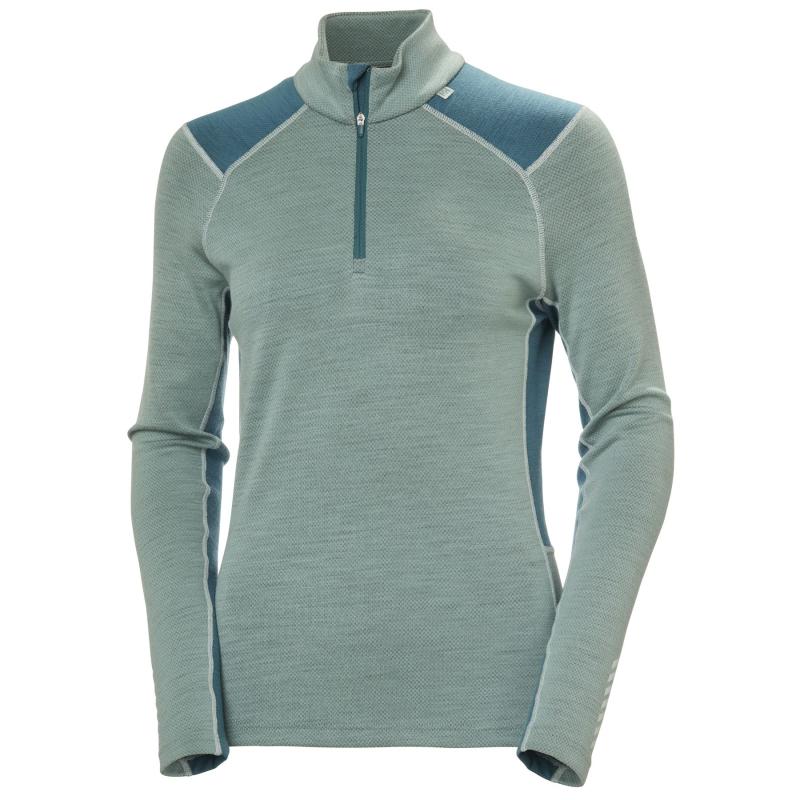 Helly Hansen Lifa Merino Midweight Zip til Damer - Cactus