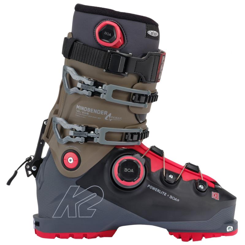 K2 Mindbender 140 Boa  Skistøvler  Herre  Grå Rød i Store Plus Size Størrelser