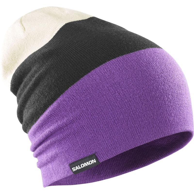 Salomon Flatspin Reversible Beanie  Lilla i Store Plus Size Størrelser