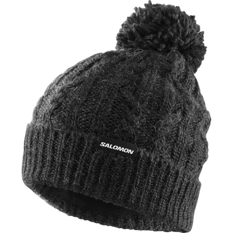 Salomon Ivy Beanie  Dame  Sort i Store Plus Size Størrelser