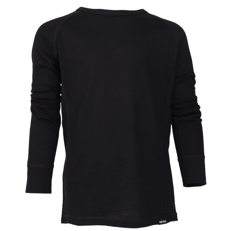 Helios Merino One Skiundertrøje Junior - Sort Plus Size