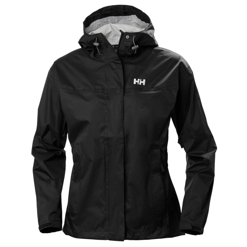 Helly Hansen Loke Regnjakke  Dame  Sort i Store Plus Size Størrelser