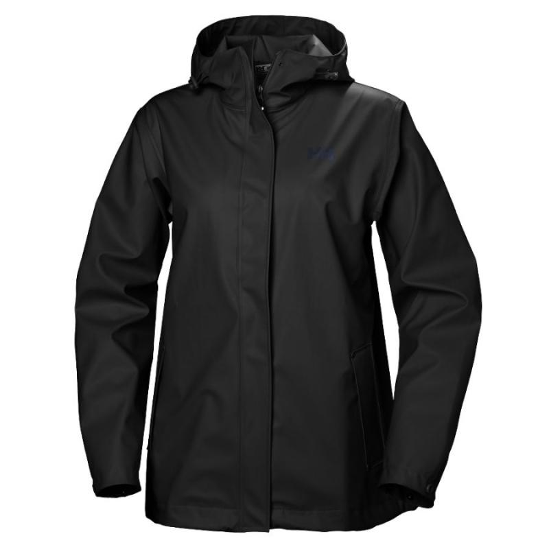 Helly Hansen Moss Regnjakke til Dame - Sort Plus Size