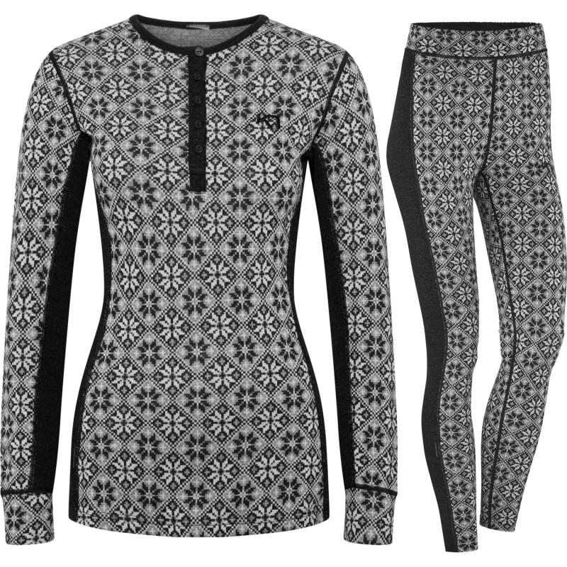 Kari Traa Rose Skiundertrøje til Dame i Plus Size - Sort