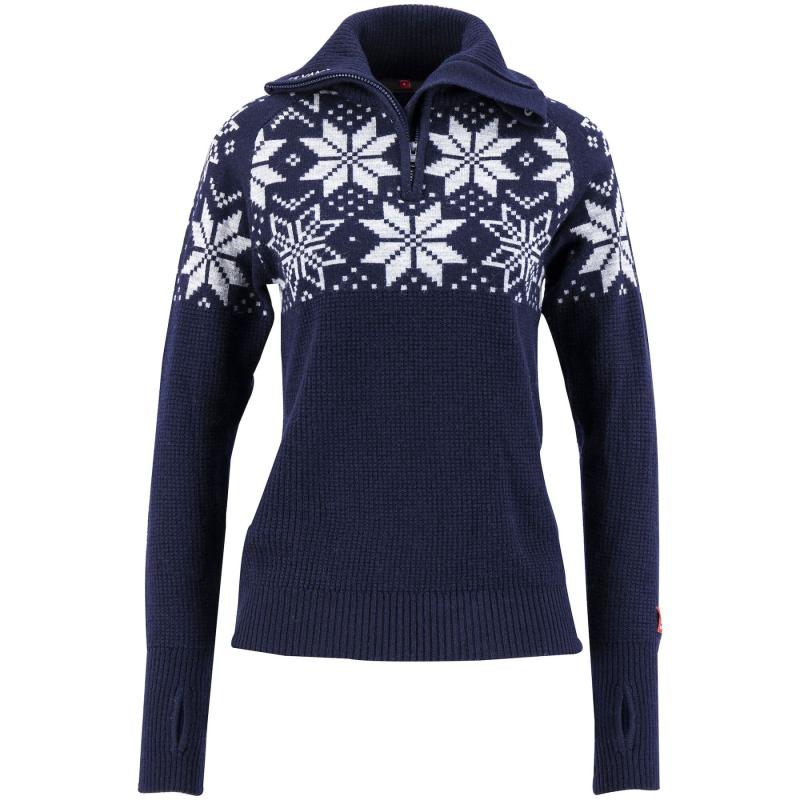 Ulvang Rav Kiby Sweater til Damer - Mørkeblå Plus Size