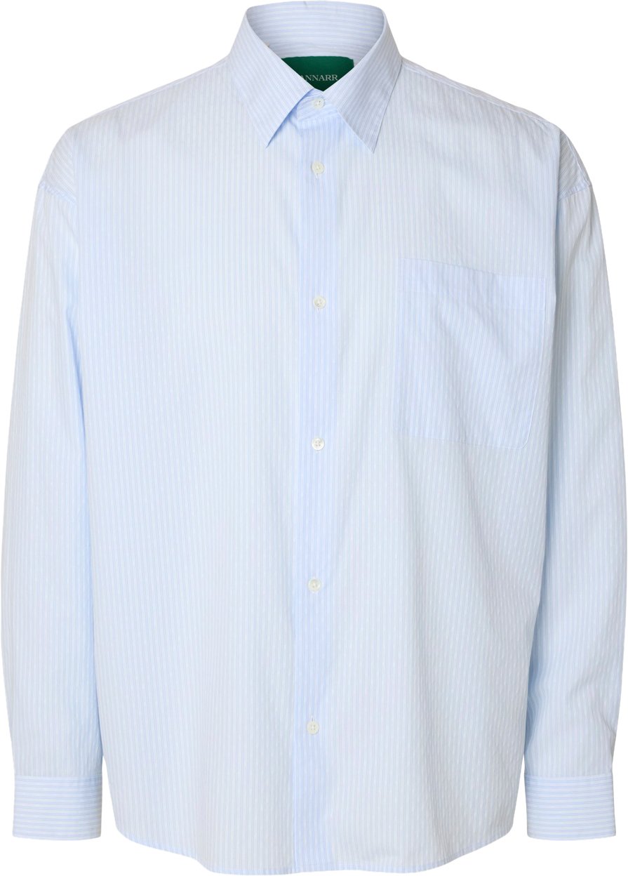 Anrvolundstripe Tex Shirt Ls i Store Plus Size Størrelser