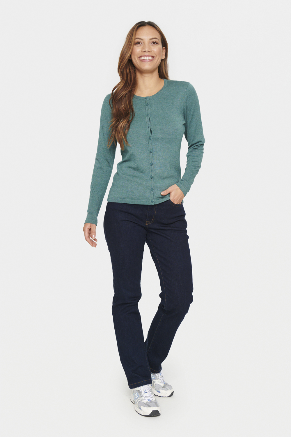 A  Milasz Rneck Cardigan i Store Plus Size Størrelser