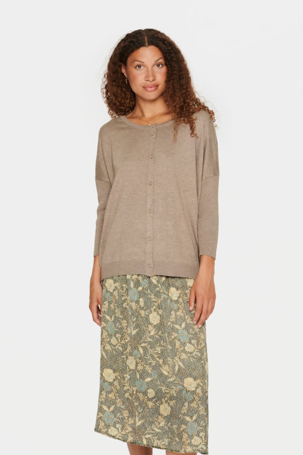 A  Milasz Rneck Cardigan i Store Plus Size Størrelser
