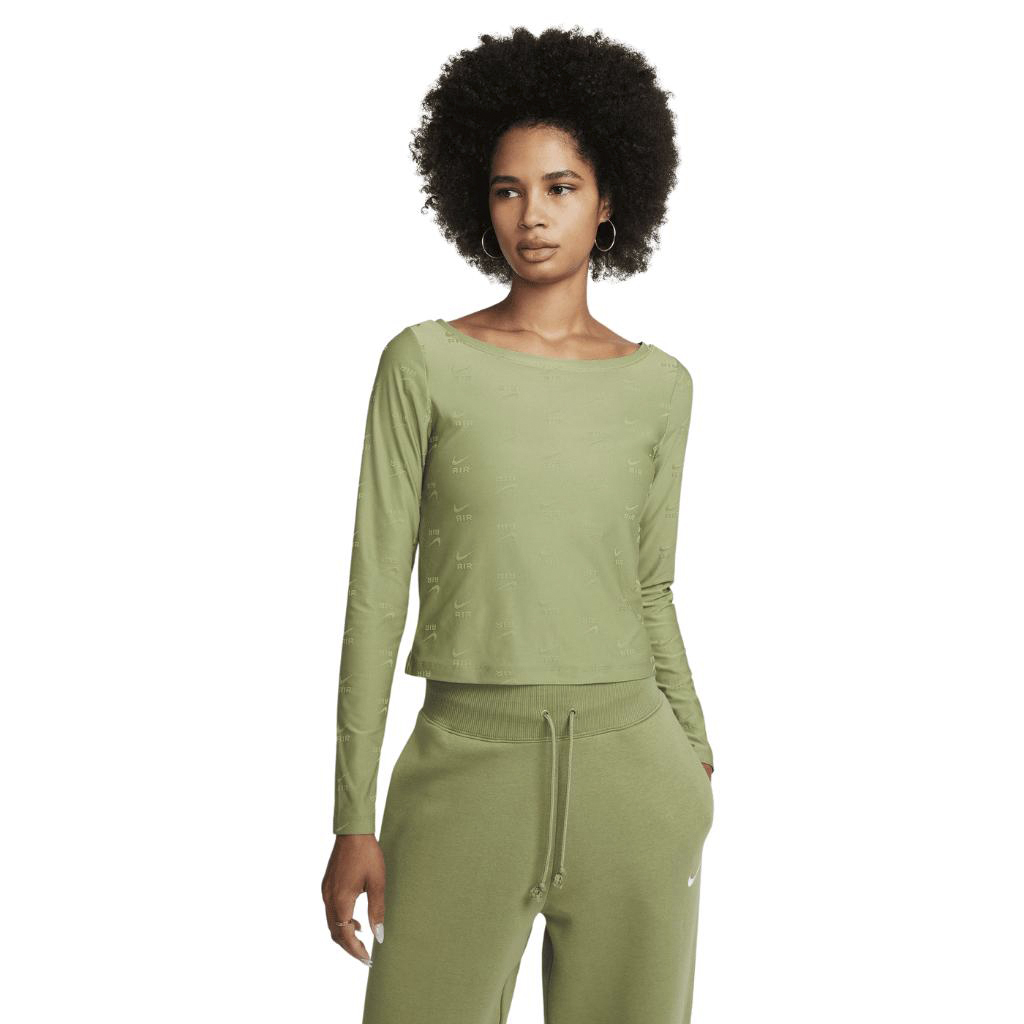 Air Printed Long Shirt i Store Plus Size Størrelser