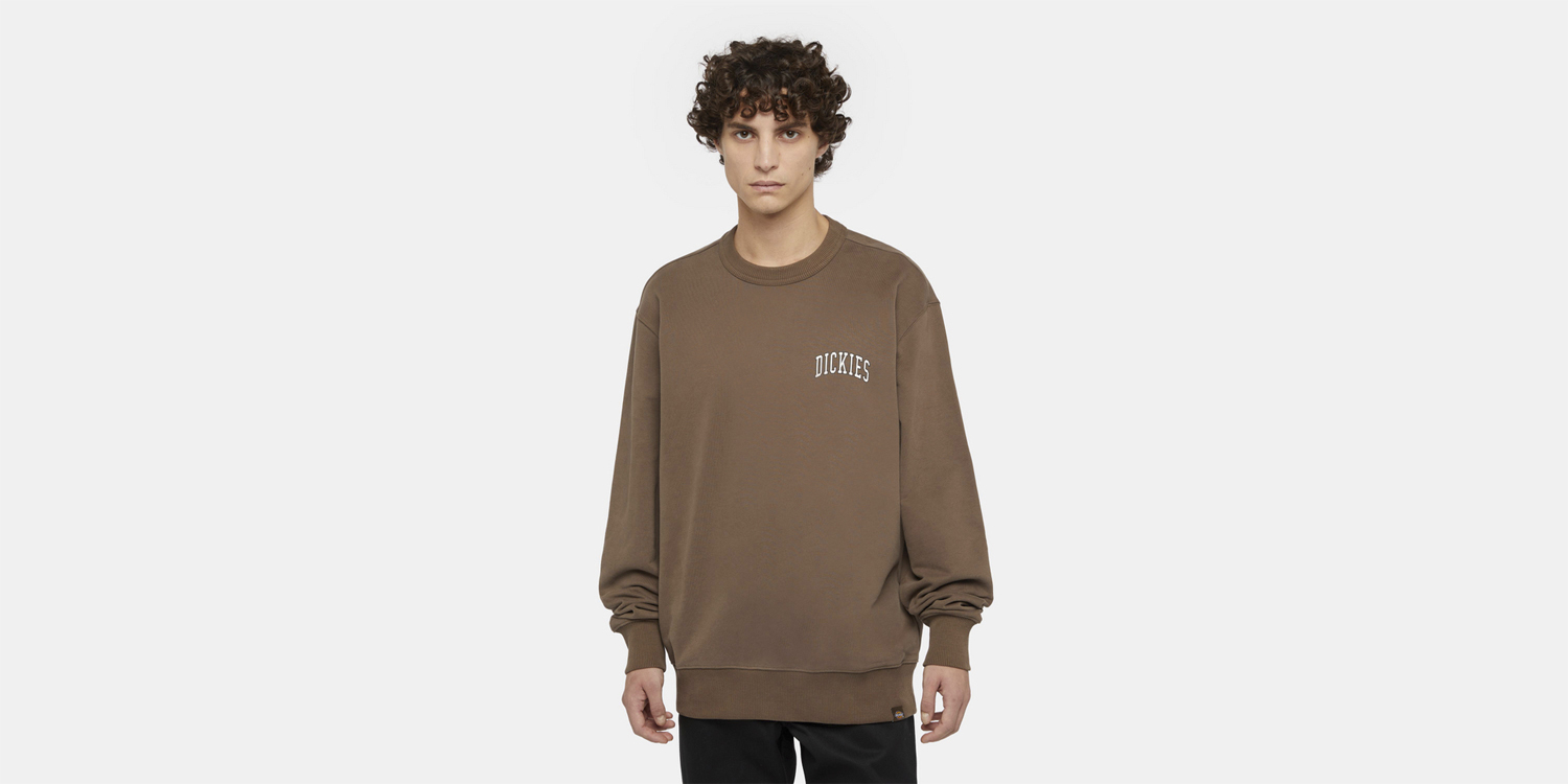 Aitkin Chest Sweatshirt Mushroom Cl i Store Plus Size Størrelser