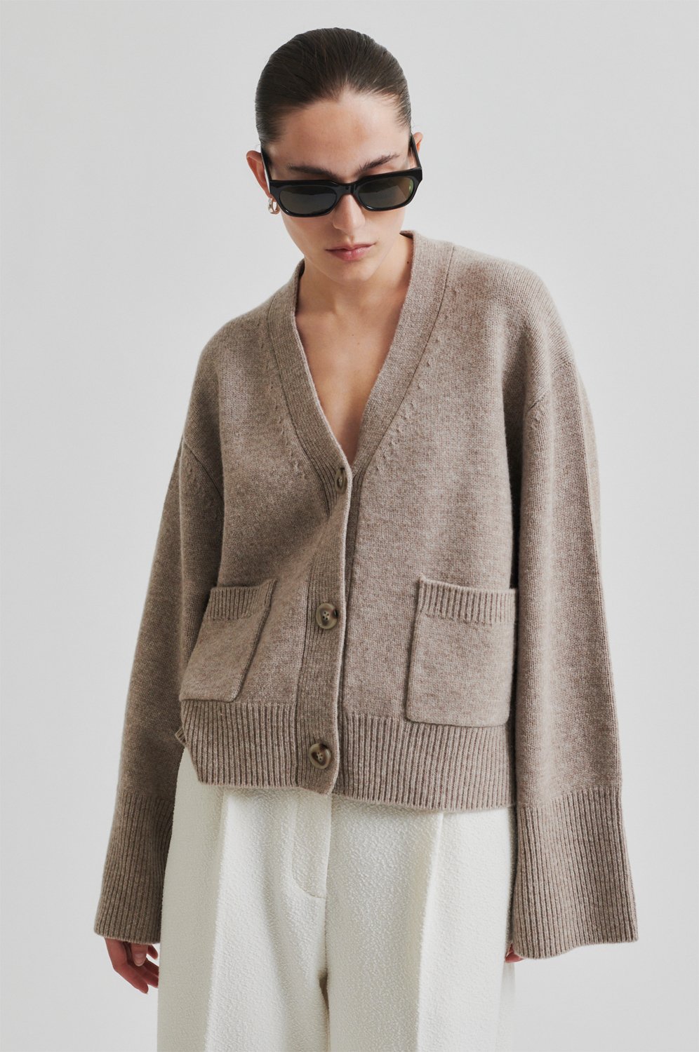 Alpha Knit Cardigan i Store Plus Size Størrelser