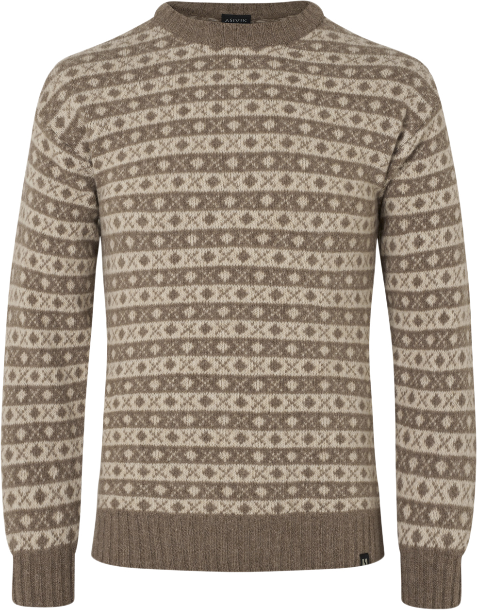 Asivik Hjelm Lambswool Sweater  Herre i Store Plus Size Størrelser