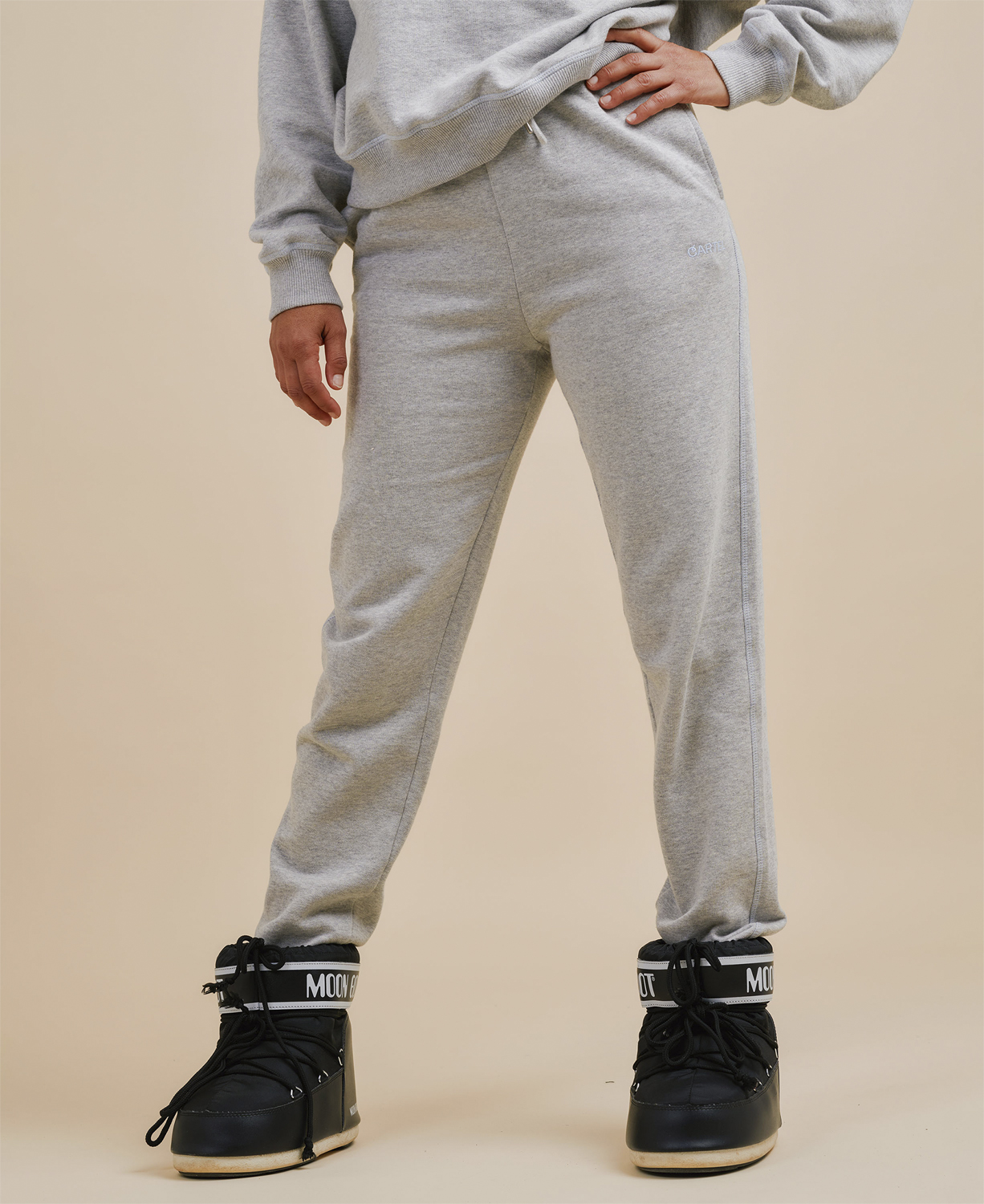 Blizzard Logo Sweatpants Grey Melange i Store Plus Size Størrelser