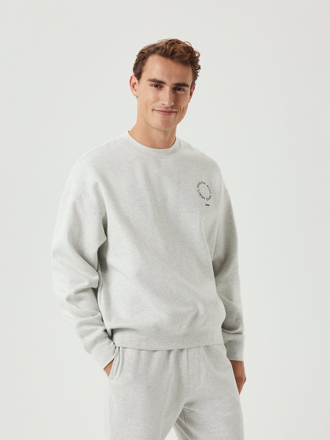 Borg Oversized Crew i Store Plus Size Størrelser
