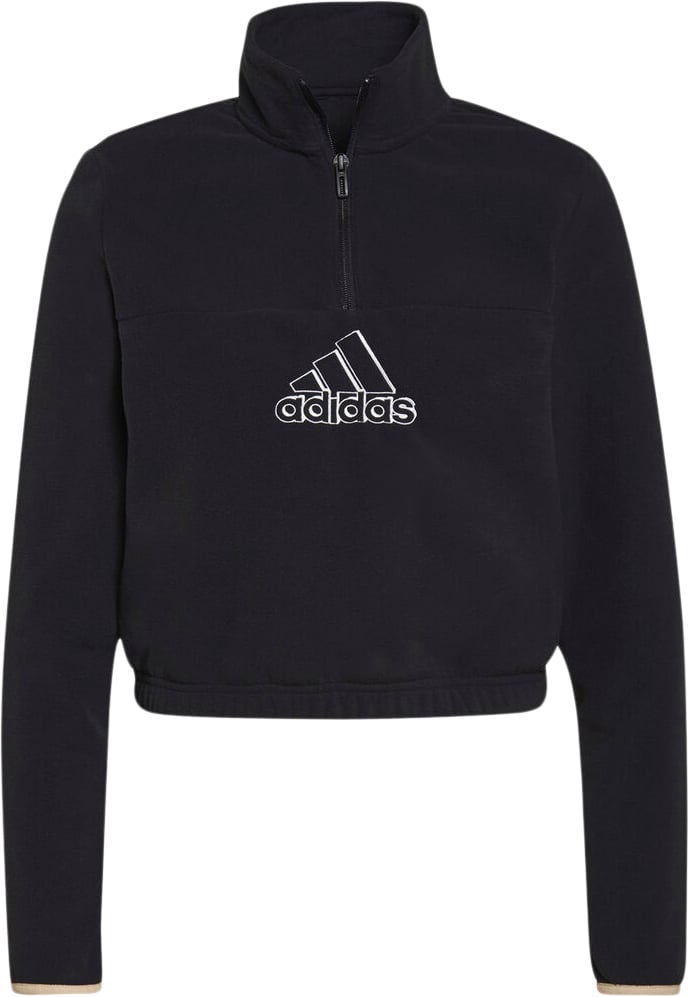 Brand Love Polar Fleece Embroidered Logo Halfzip Sweatshirt i Store Plus Size Størrelser
