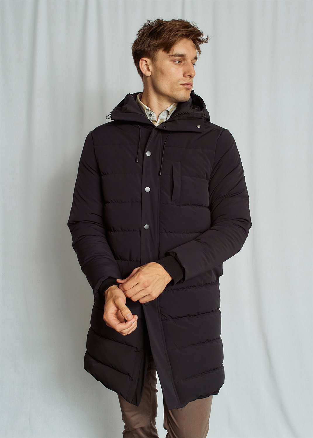 Bs Adak Regular Fit Coat i Store Plus Size Størrelser