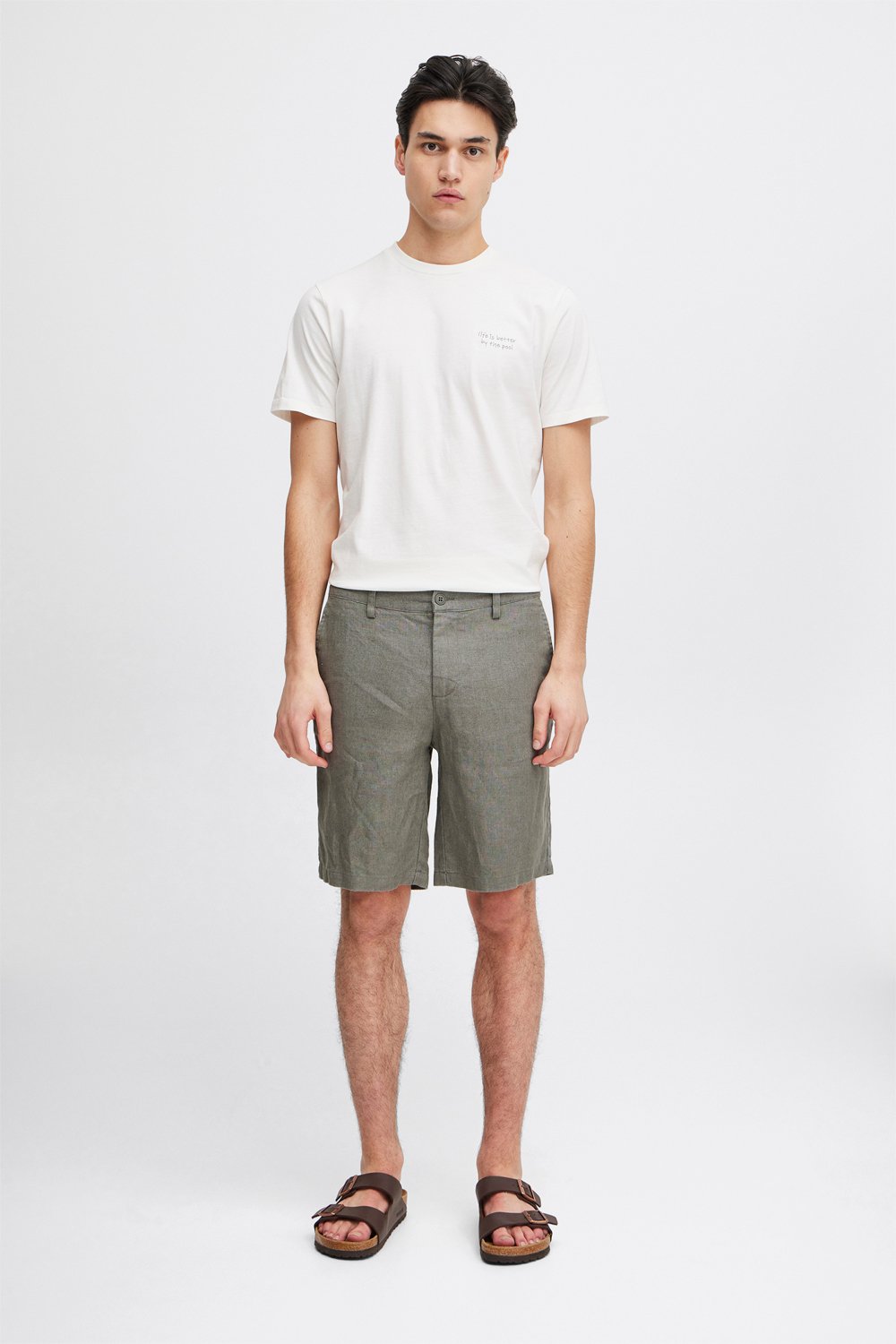 Cfpandrup   Linen Shorts i Store Plus Size Størrelser