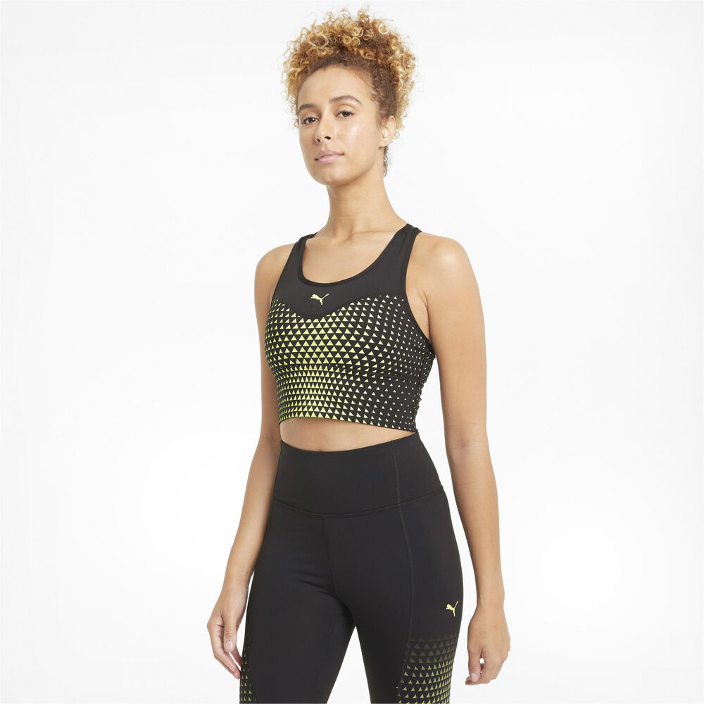 Medium Impact Graphic Long Line Sports Bh i Store Plus Size Størrelser