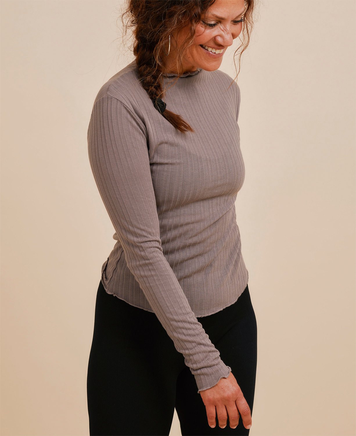 Powder Longsleeve Top Hazel i Store Plus Size Størrelser