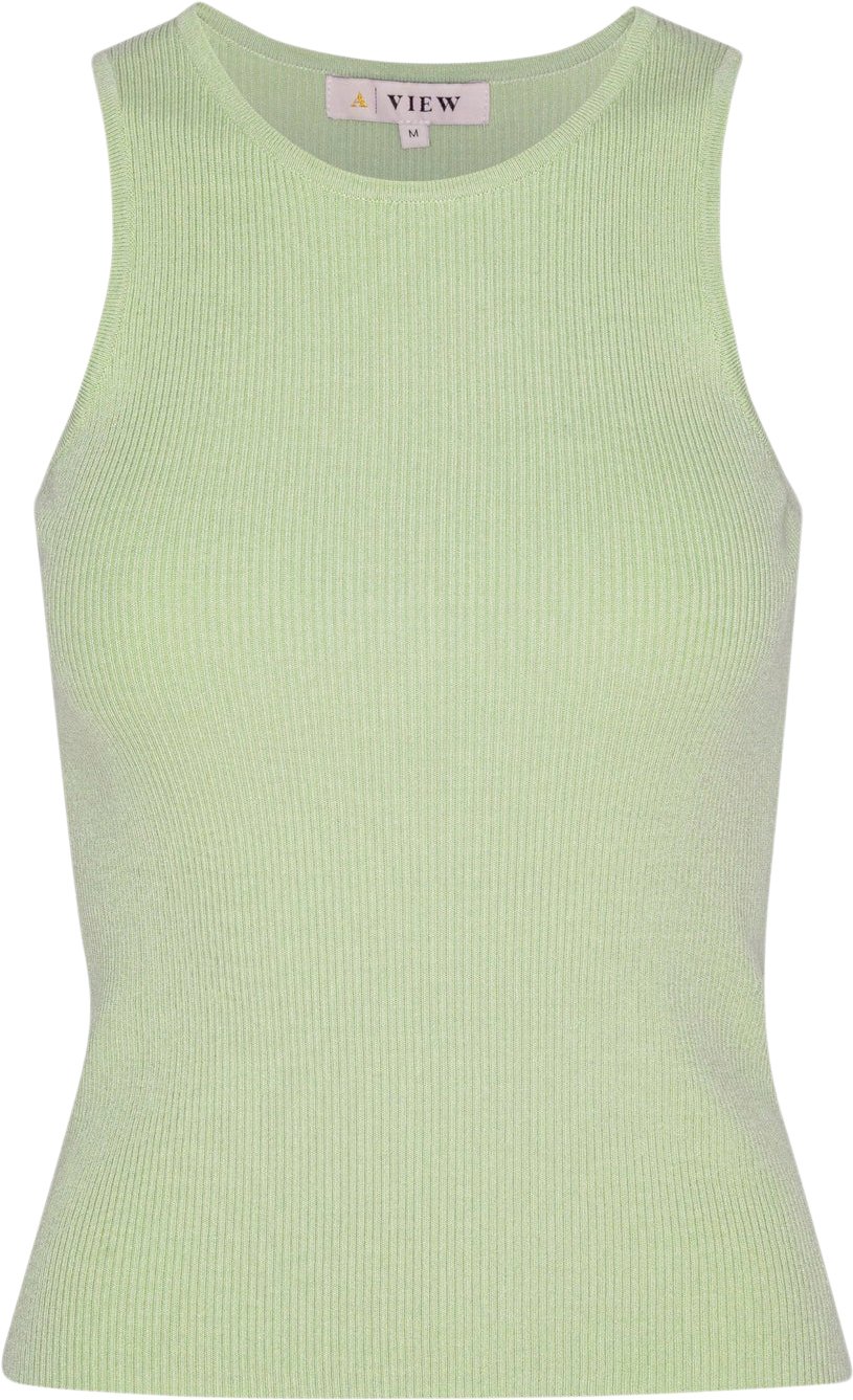 Rib Knit Tank Top i Store Plus Size Størrelser