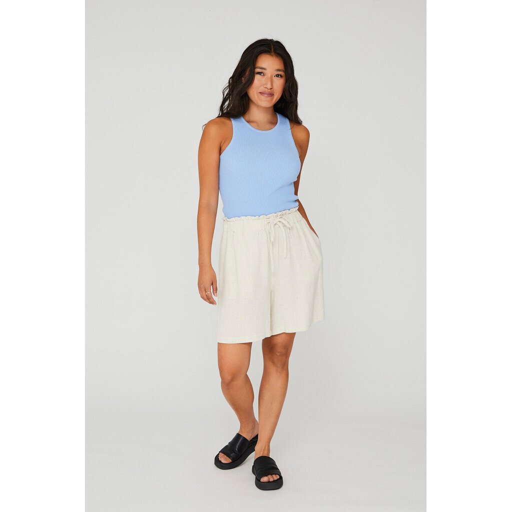Rib Knit Tank Top i Store Plus Size Størrelser