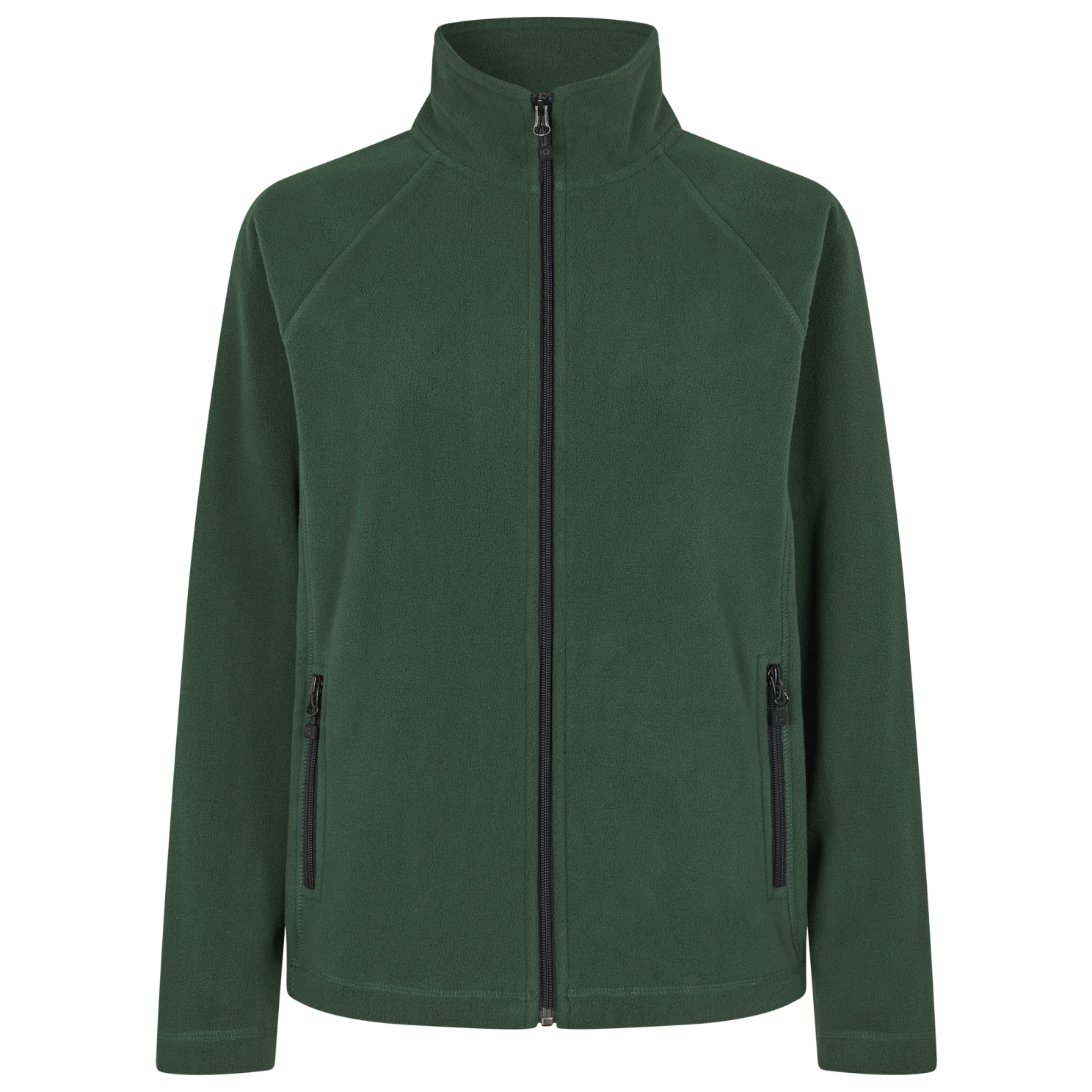 Microfleece Dame Fleecejakke Flaskegrøn   i Store Plus Size Størrelser
