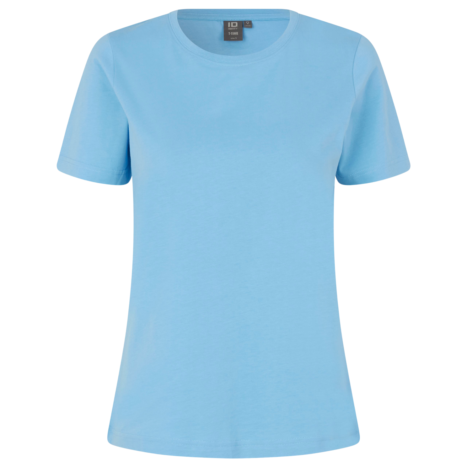 -time Dame  -shirt Lys Blå    i Store Plus Size Størrelser