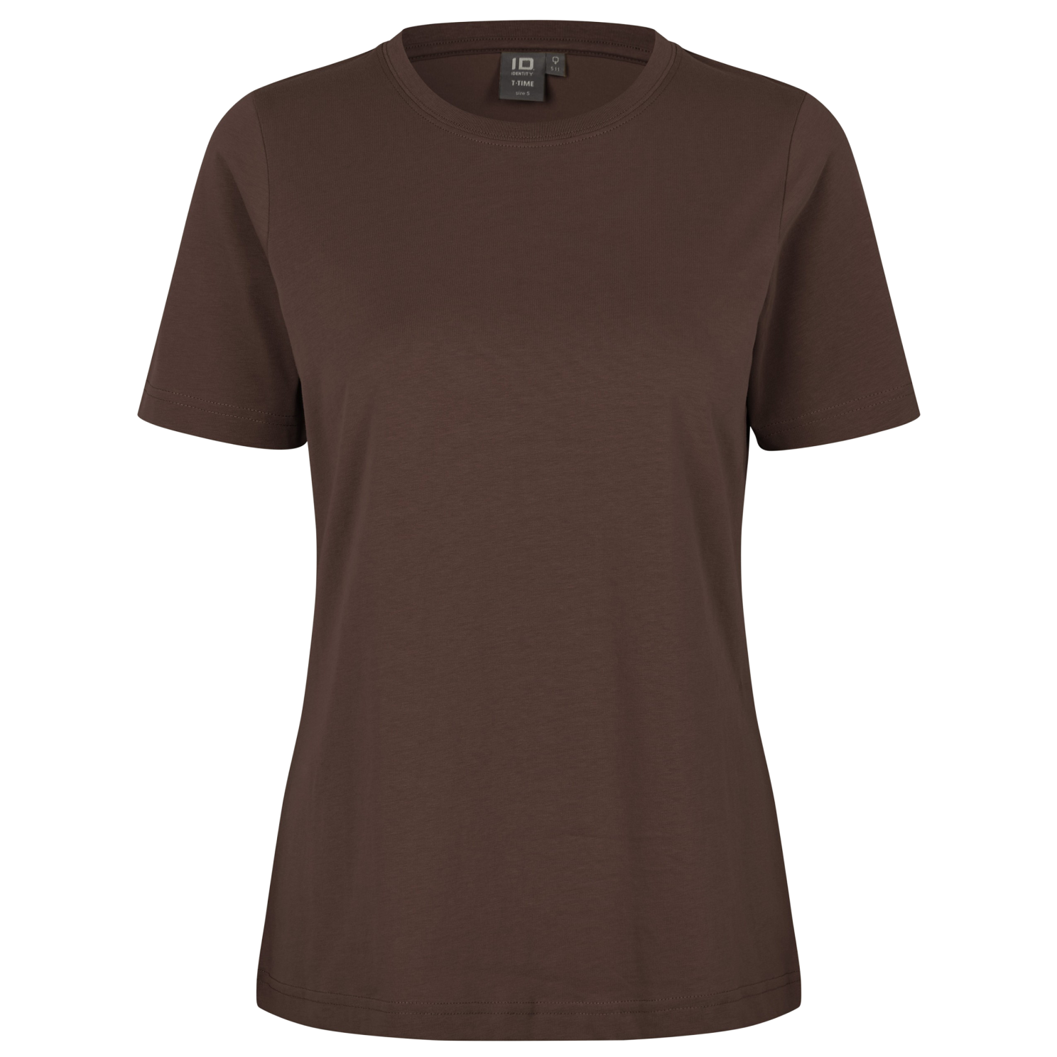 -time Dame  -shirt Mocca    i Store Plus Size Størrelser