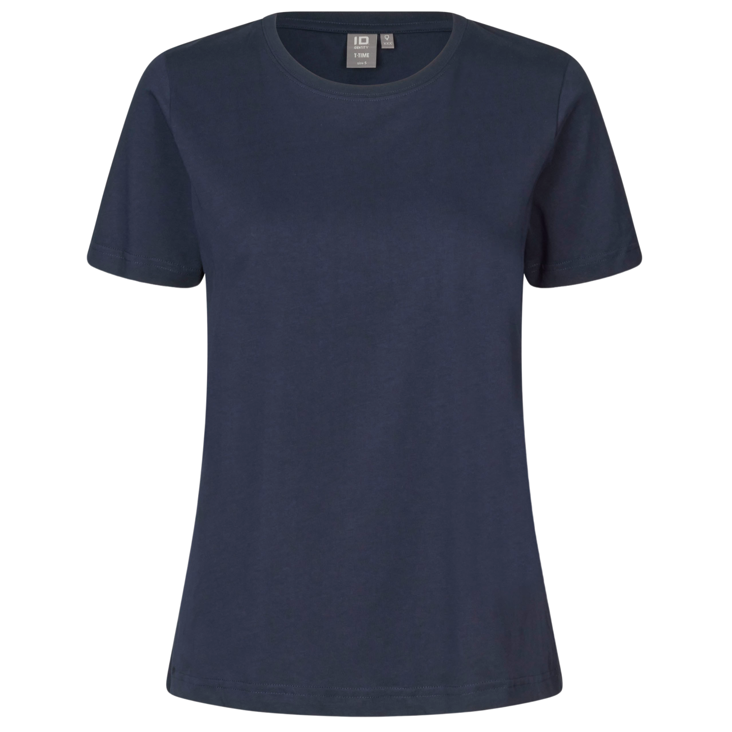 -time Dame  -shirt Navy   i Store Plus Size Størrelser