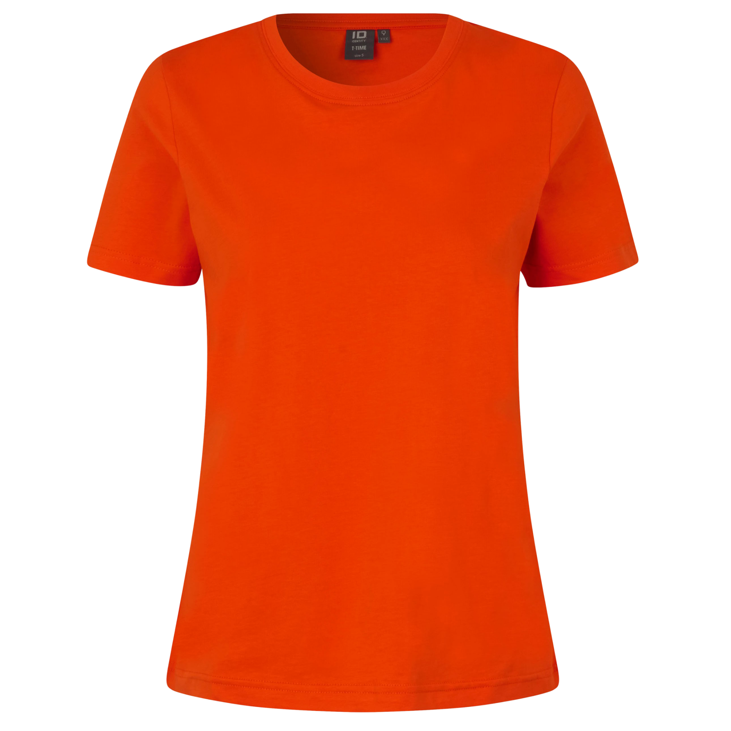 -time Dame  -shirt Orange    i Store Plus Size Størrelser