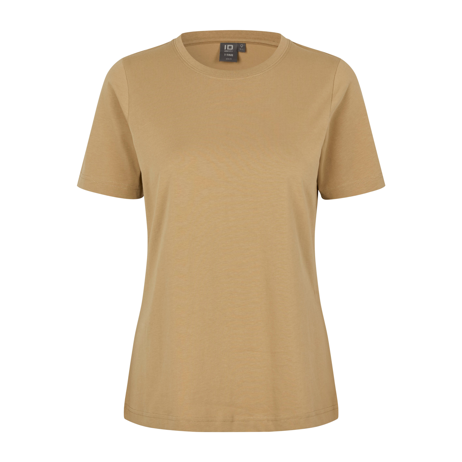 -time Dame  -shirt Sand    i Store Plus Size Størrelser