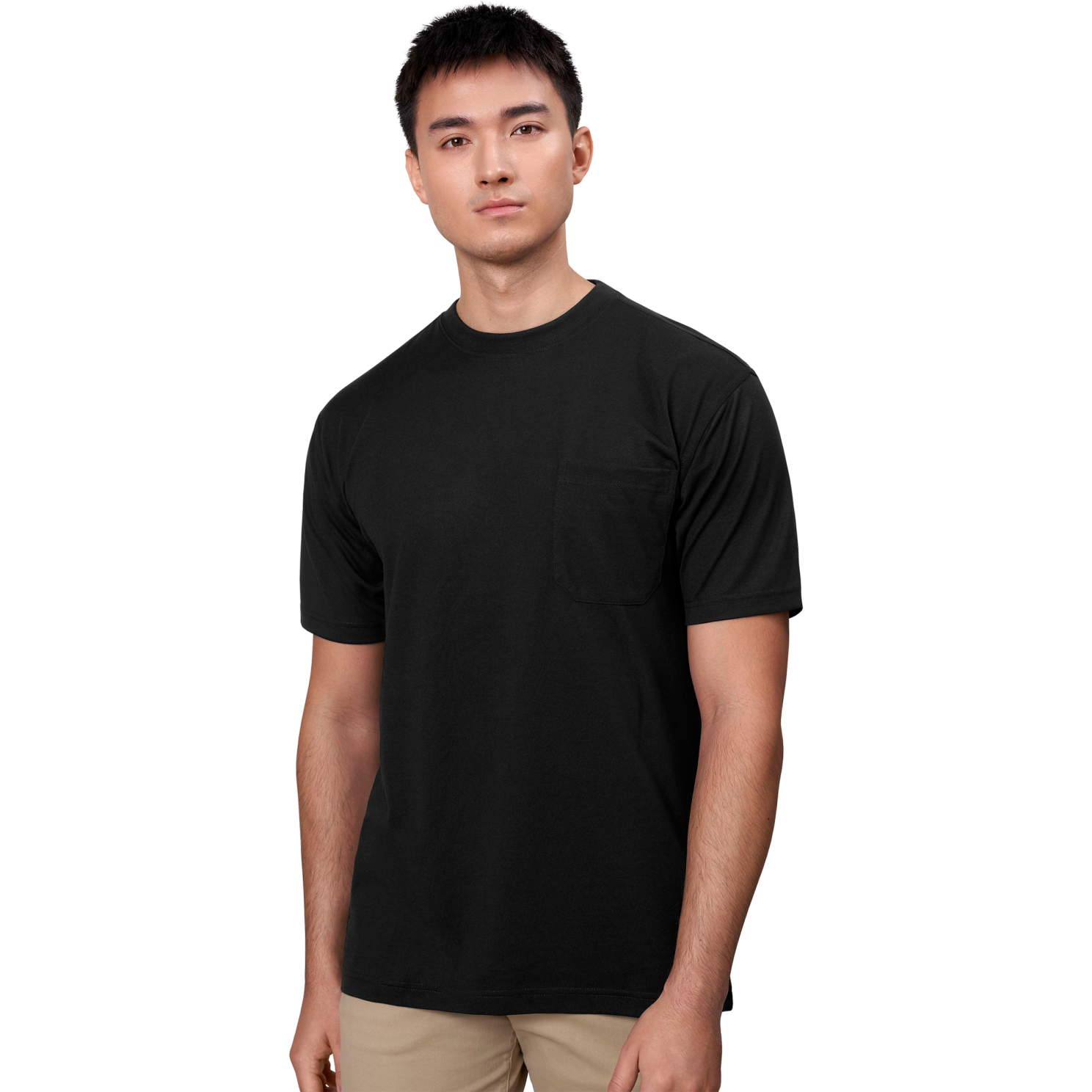 -time Herre  -shirt Black   i Store Plus Size Størrelser