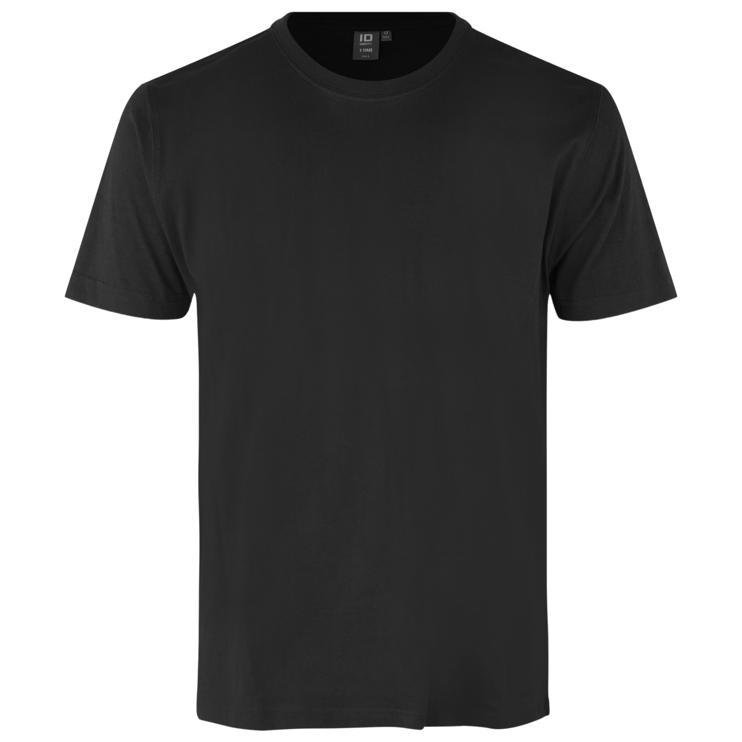 -time Herre  -shirt Black   i Store Plus Size Størrelser
