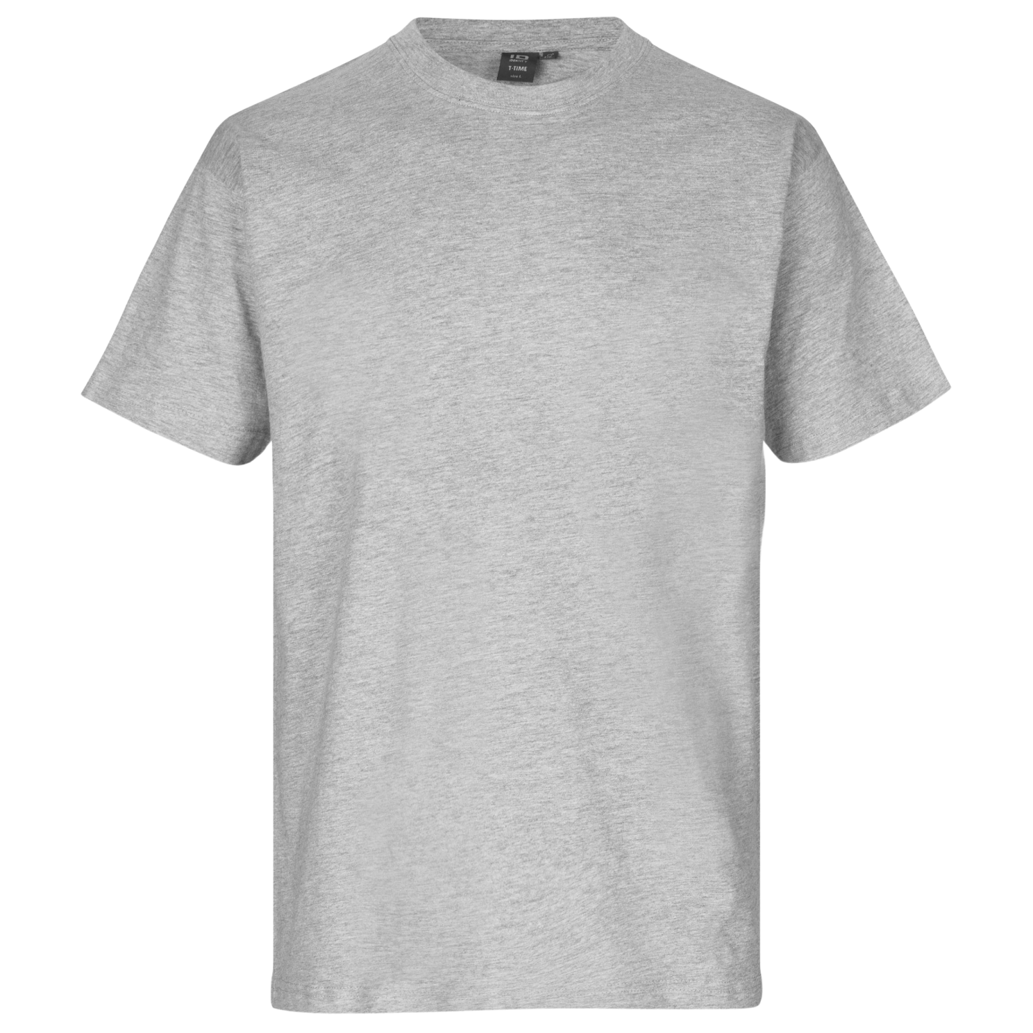 -time Herre  -shirt Grey Melange   i Store Plus Size Størrelser