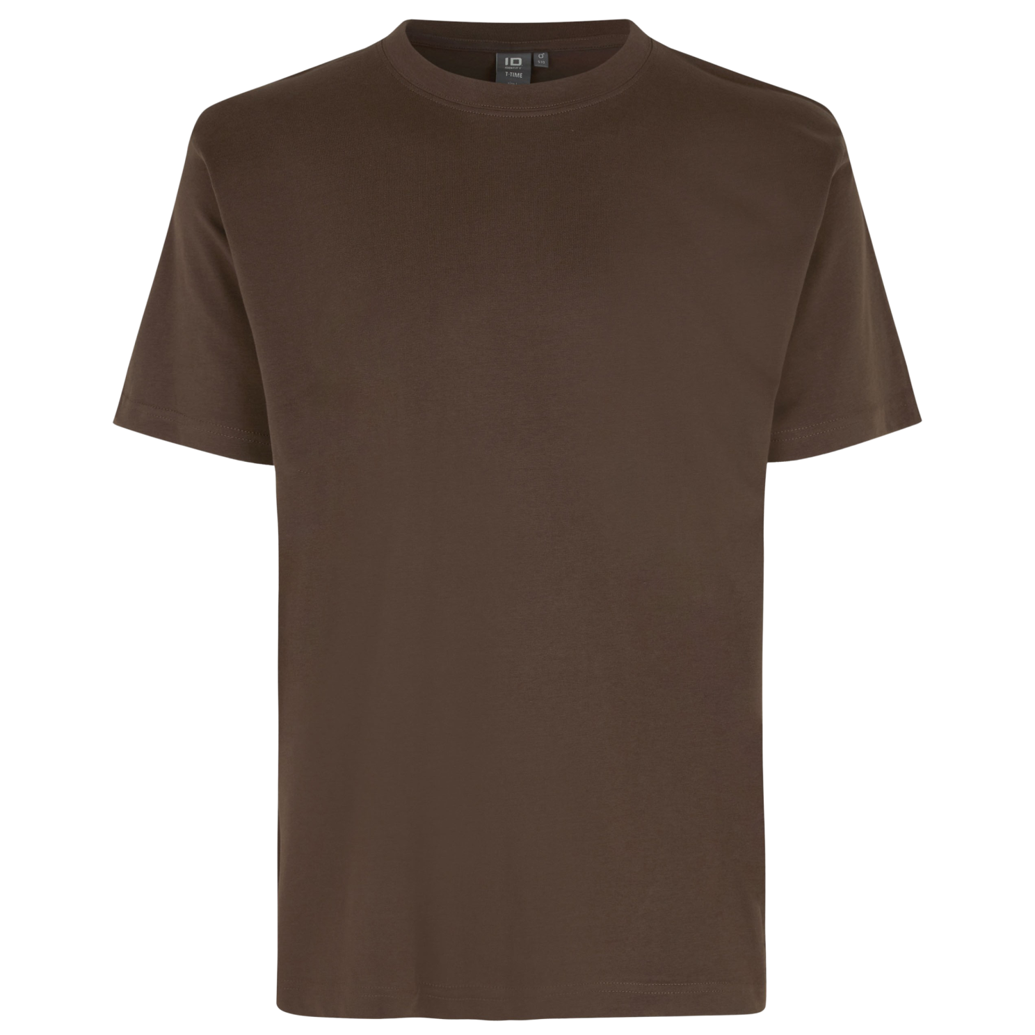 -time Herre  -shirt Mocca   i Store Plus Size Størrelser