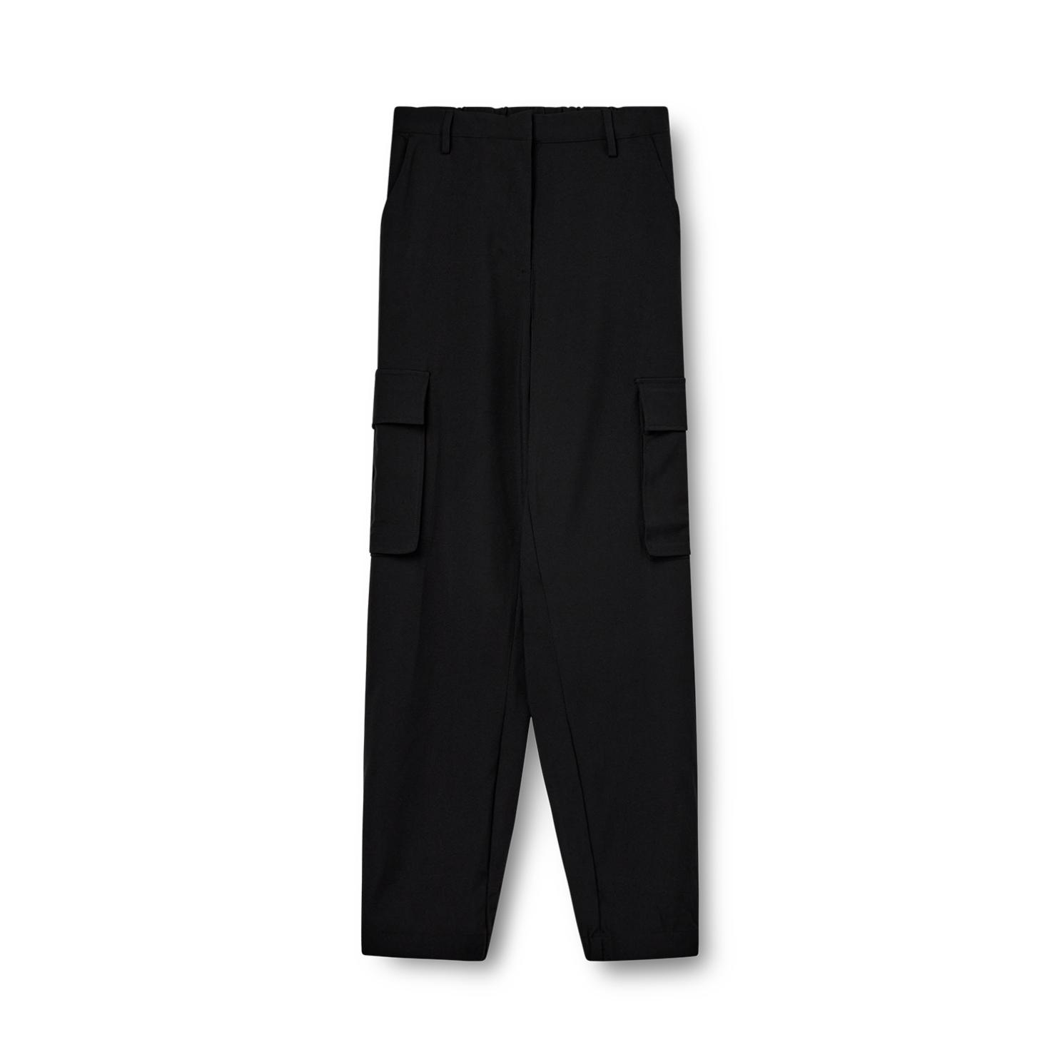 Kopenhaken Canna Cargo Pant Dame Bukser Black    i Store Plus Size Størrelser