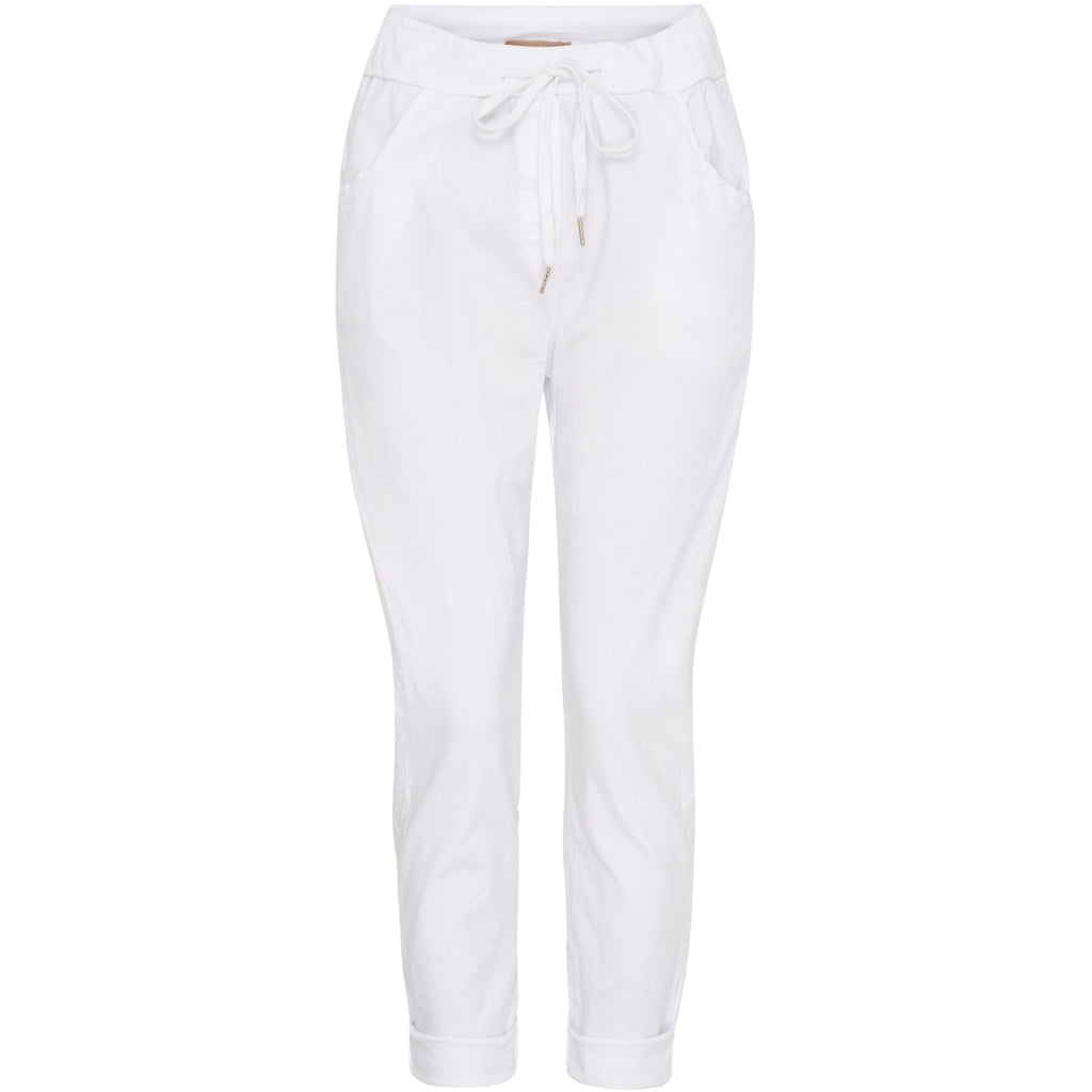 Marta   Chateau Dame Bukser Mdckalie 68702 White i Store Plus Size Størrelser