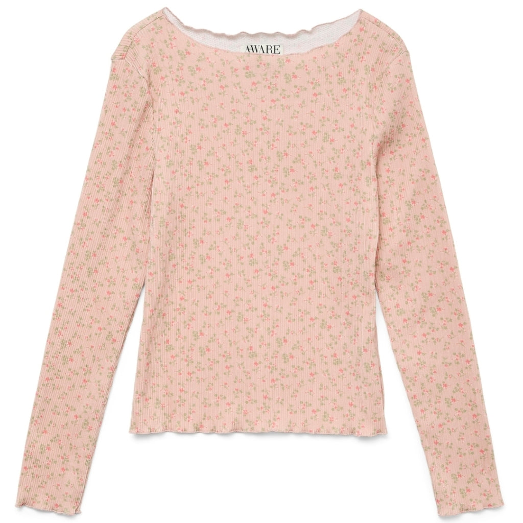 Vero Moda Dame Bluse Vmjulia Evening Sand Tea Rose i Store Plus Size Størrelser