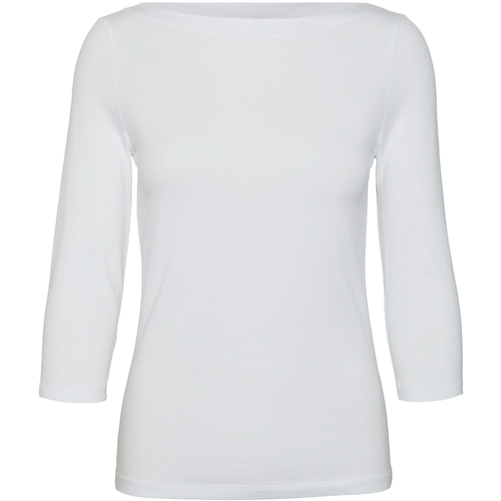 Vero Moda Dame Bluse Vmpanda Bright White i Store Plus Size Størrelser