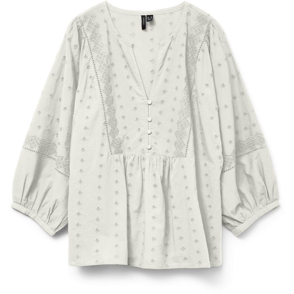 Vero Moda Dame Bluse Vmsofie Snow White i Store Plus Size Størrelser