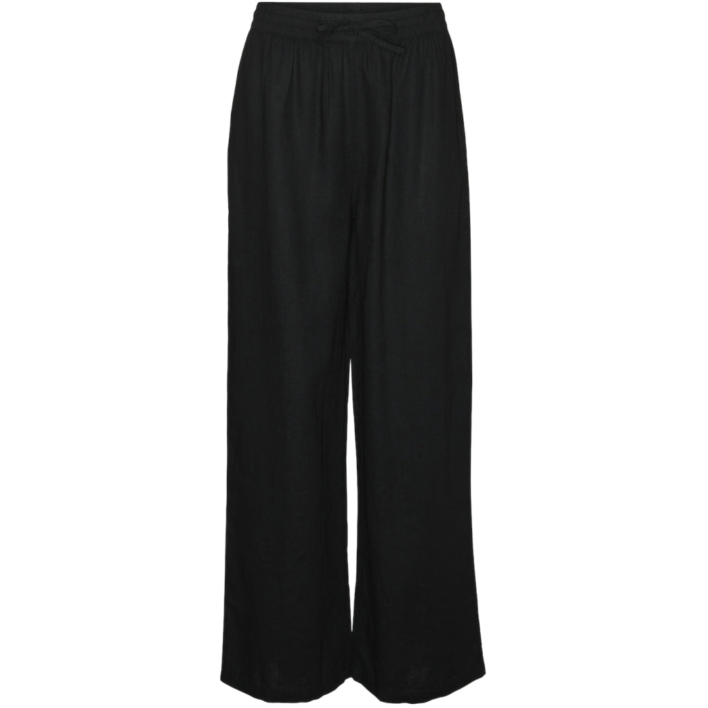 Vero Moda Dame Bukser Vmlinn Black i Store Plus Size Størrelser
