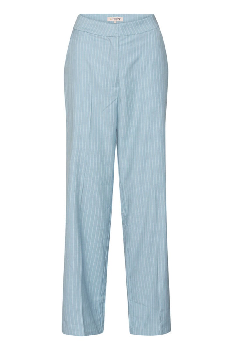 -view Annali Pants Stripe Blue 100 Light Blue White Stripe i Store Plus Size Størrelser