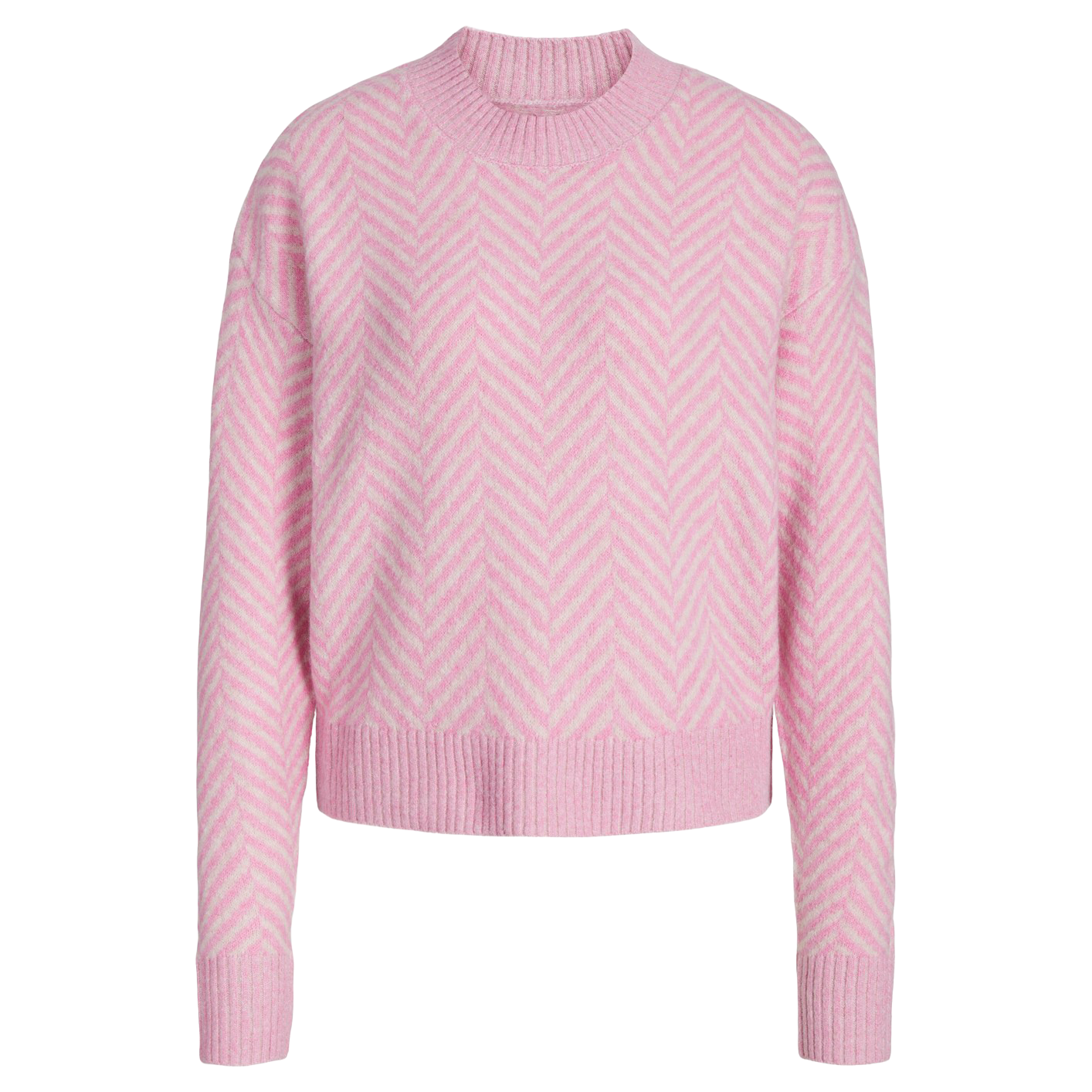 Adpt Lara Dame Striktrøje Moonlite Mauve   i Store Plus Size Størrelser