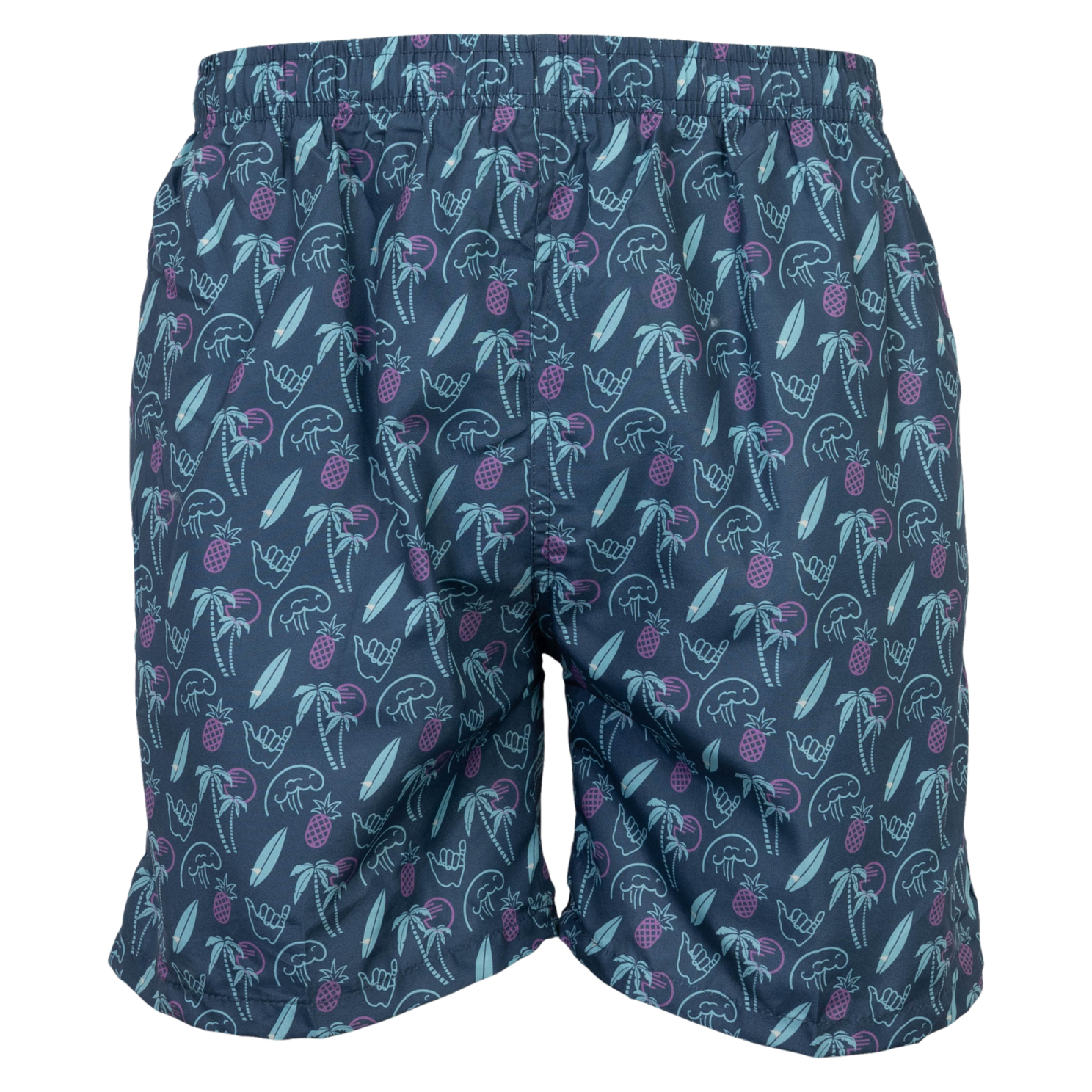 Anyway Herre Badeshorts Blue Print    i Store Plus Size Størrelser