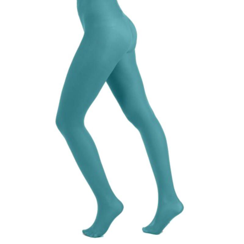 Aqua Green 50 Denier Curvy Super Stretch Strømpebukser i Store Plus Size Størrelser