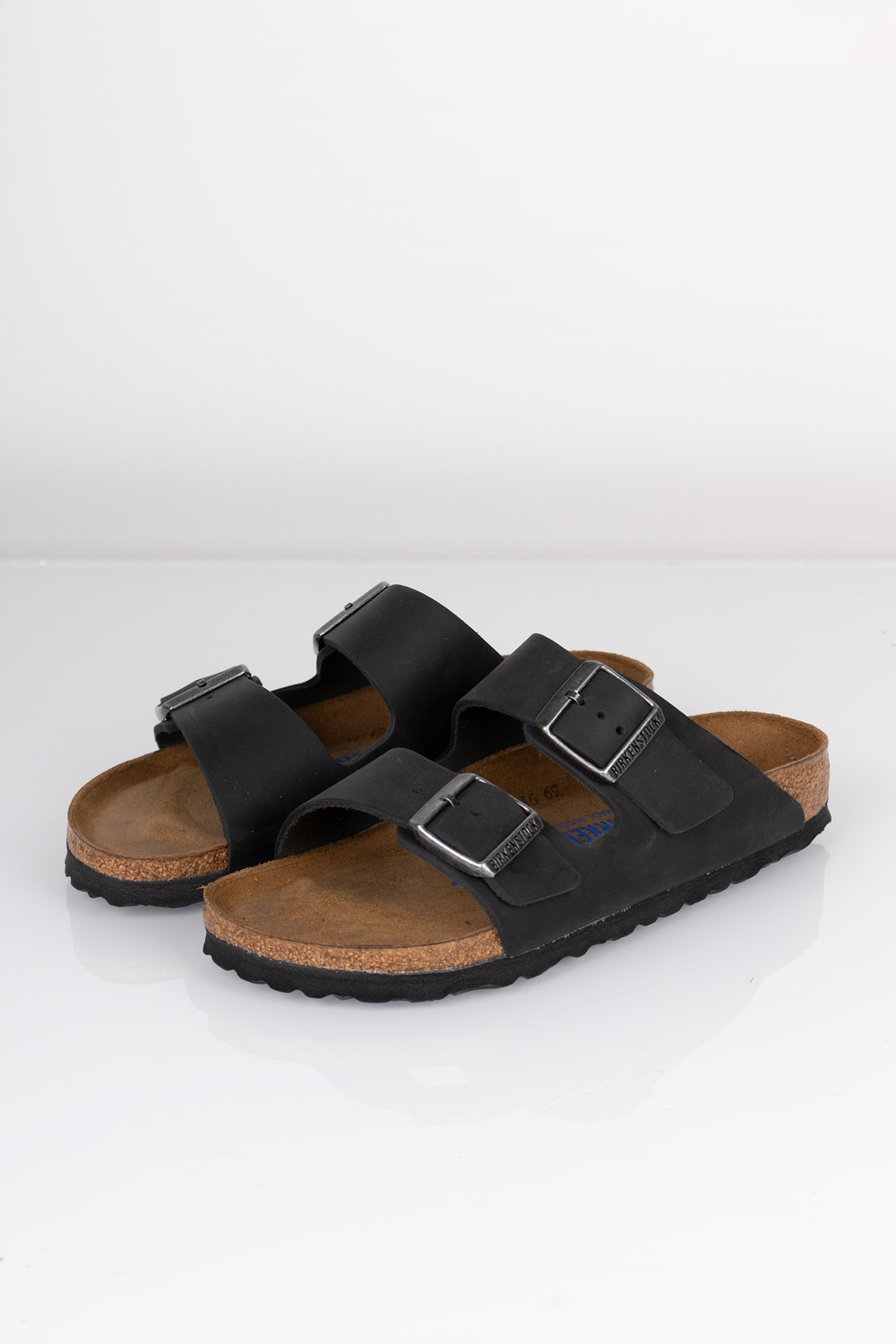 Birkenstock Sandal Arizona   Oiled Sfb  Black i Store Plus Size Størrelser
