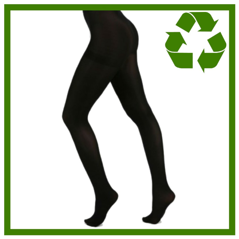 Black 50 Denier Recycled Strømpebukser i Store Plus Size Størrelser