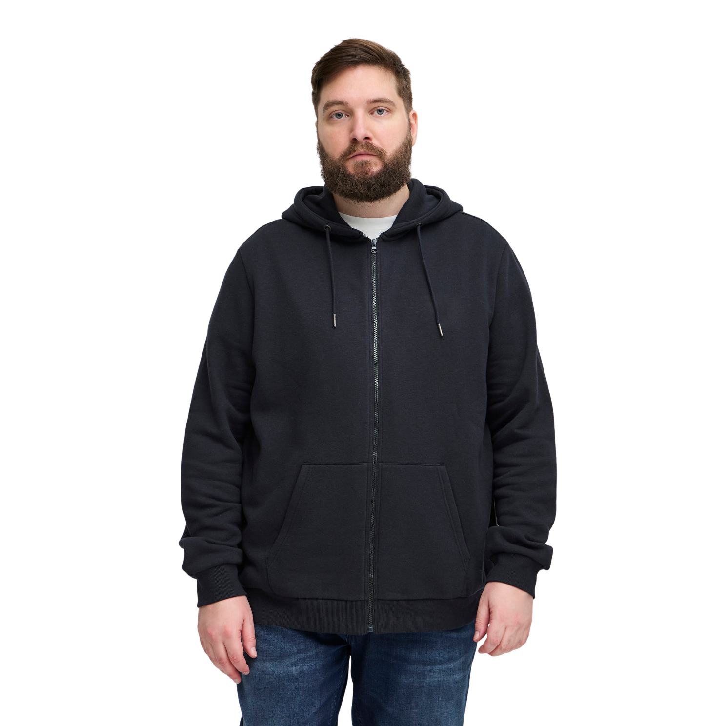 Blend Herre Hættetrøje Plus Size Black    i Store Plus Size Størrelser