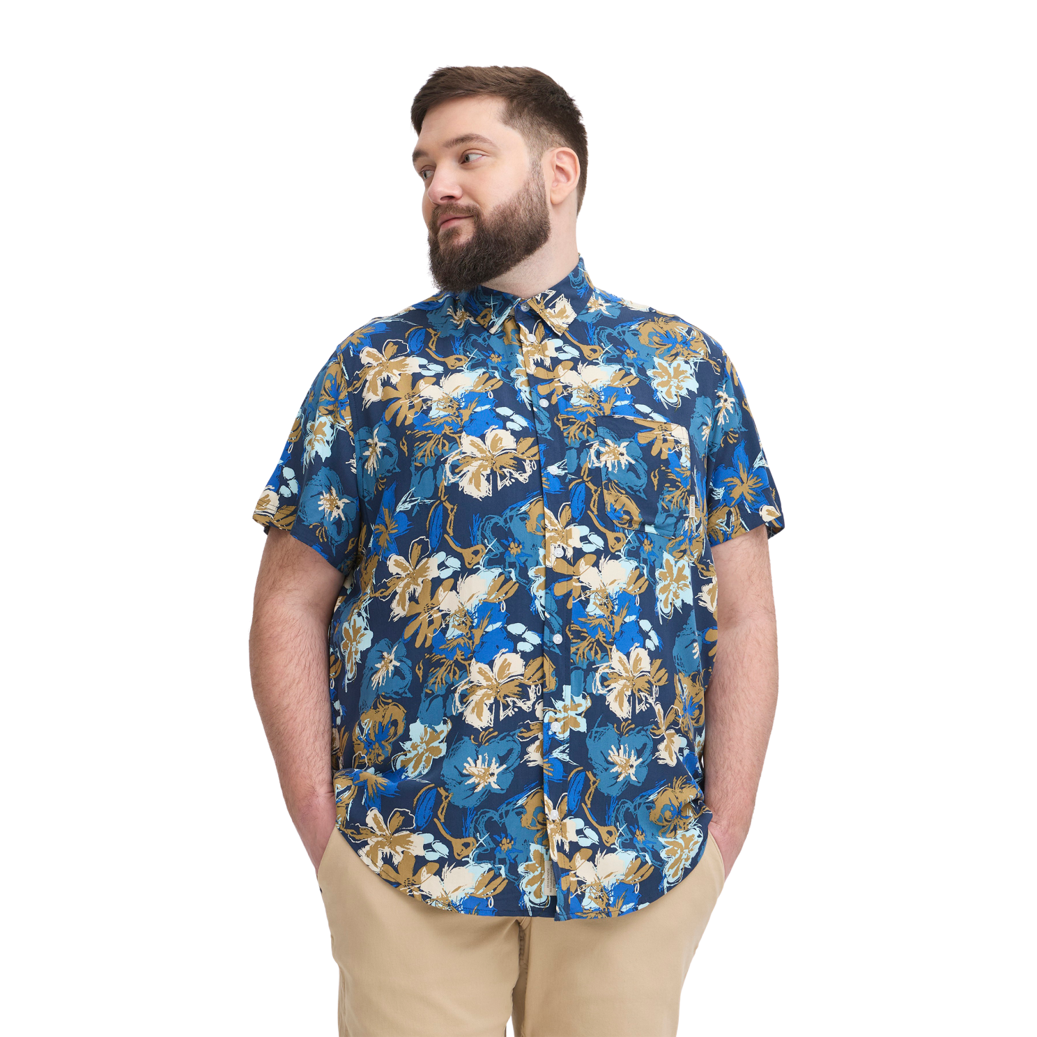 Blend Herre Kortærmet Skjorte Dress Blues    i Store Plus Size Størrelser